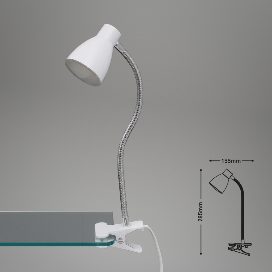 Briloner 2615-016P - LED lampe med klemme GRIP LED/2,5W/230V hvid