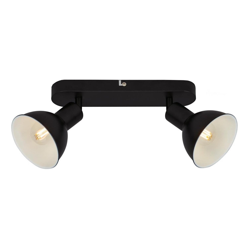 Briloner 2674-025 - Spotlampe RETRO 2xE14/25W/230V sort