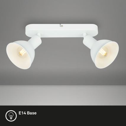 Briloner 2674-026 - Spotlampe RETRO 2xE14/25W/230V hvid