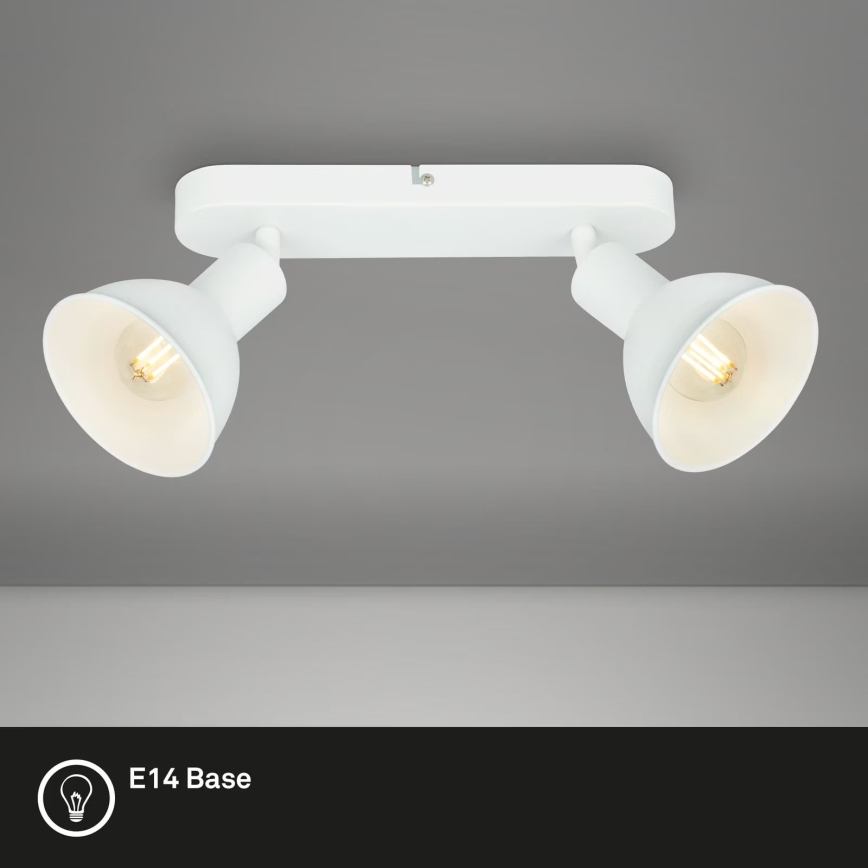 Briloner 2674-026 - Spotlampe RETRO 2xE14/25W/230V hvid