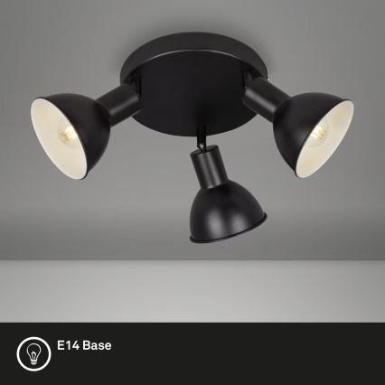 Briloner 2674-035 - Spotlampe RETRO 3xE14/25W/230V sort