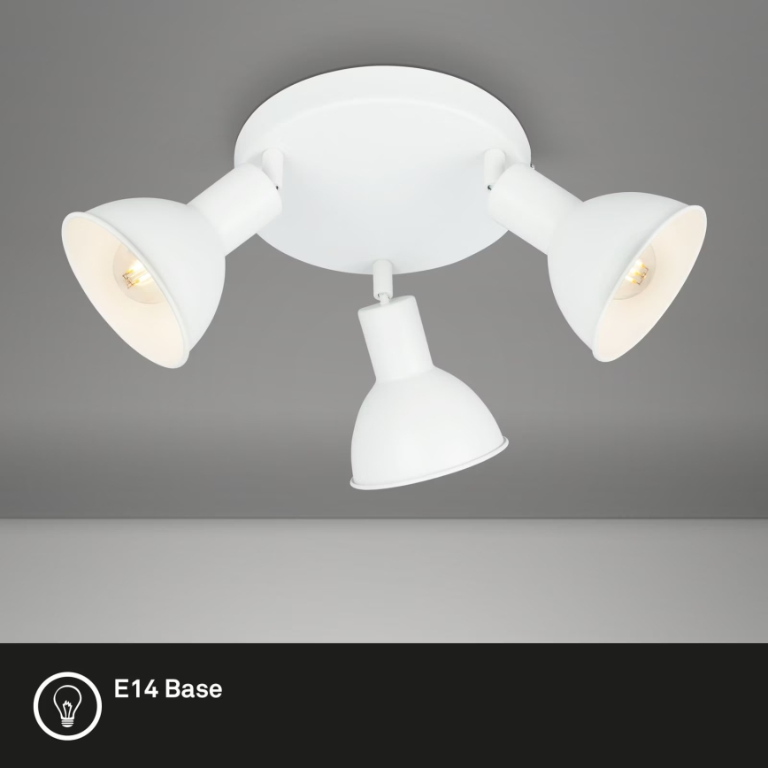 Briloner 2674-036 - Spotlampe RETRO 3xE14/25W/230V hvid