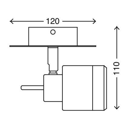 Briloner 2733-018 - LED væglampe til badeværelse SPLASH LED/4W/230V IP44