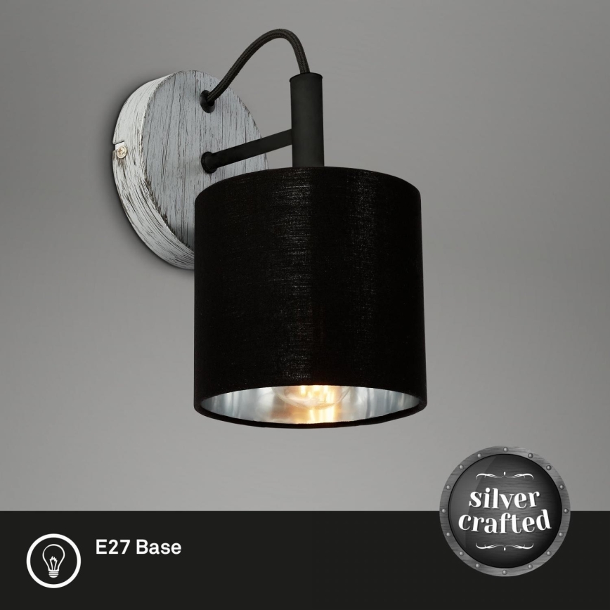 Briloner 2737-014 - Væglampe SILVER CRAFTED 1xE14/25W/230V