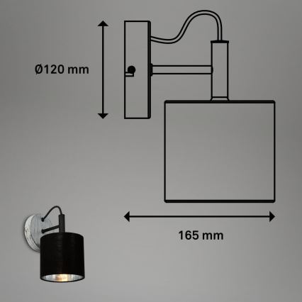Briloner 2737-014 - Væglampe SILVER CRAFTED 1xE14/25W/230V