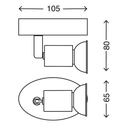 Briloner 2767-016 - LED vægspot 1xGU10/3W/230V hvid