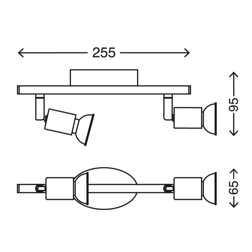 Briloner 2767-026 - LED spotlampe 2xGU10/6W/230V hvid