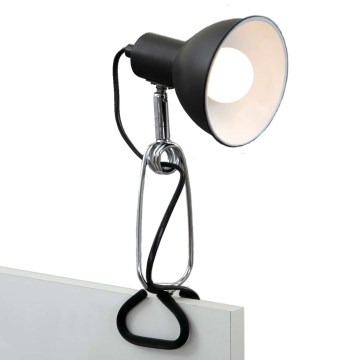 Briloner 2790-015 - Lampe med klemme FIX 1xE14/8W/230V sort/blank krom