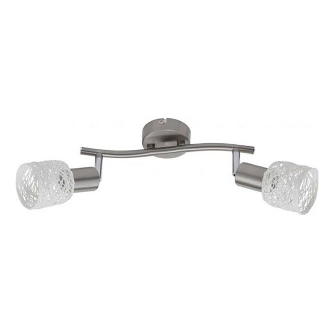 Briloner 2826-022 - Spotlampe SPOT 2xE14/6W/230V mat krom