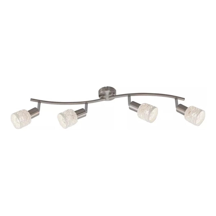 Briloner 2826-042 - Spotlampe SPOT 4xE14/6W/230V mat krom