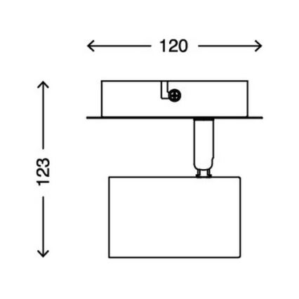 Briloner 2857-016 - Vægspot SPOT 1xGU10/40W/230V hvid