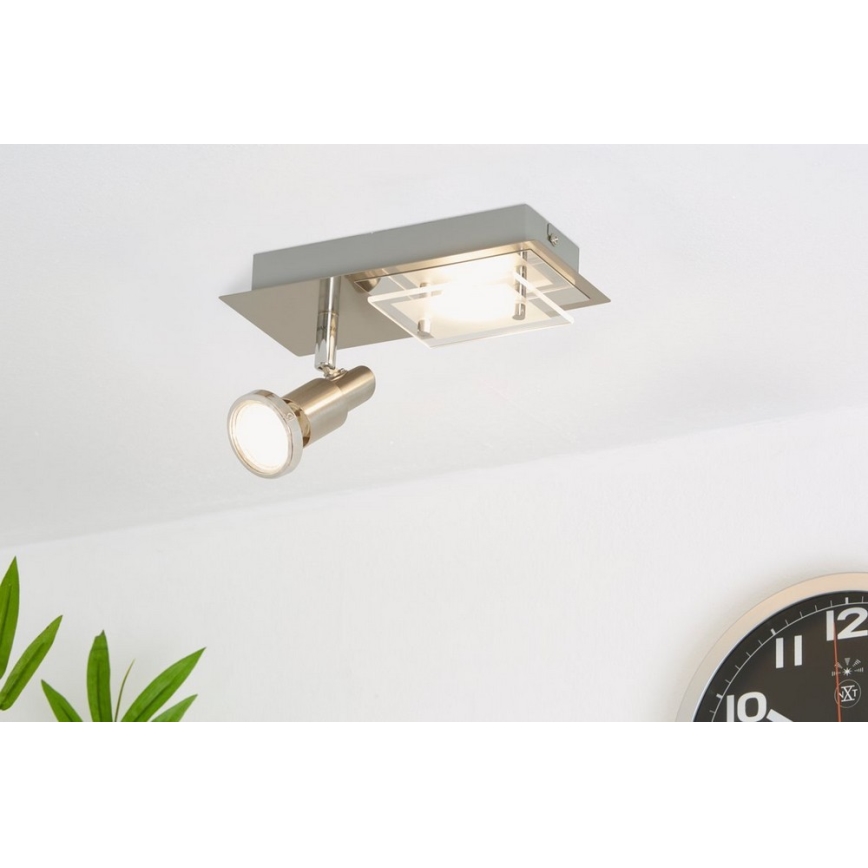 Briloner 2879-022 - LED loftsbelysning COMBINATA 1xGU10/3W + LED/5W/230V