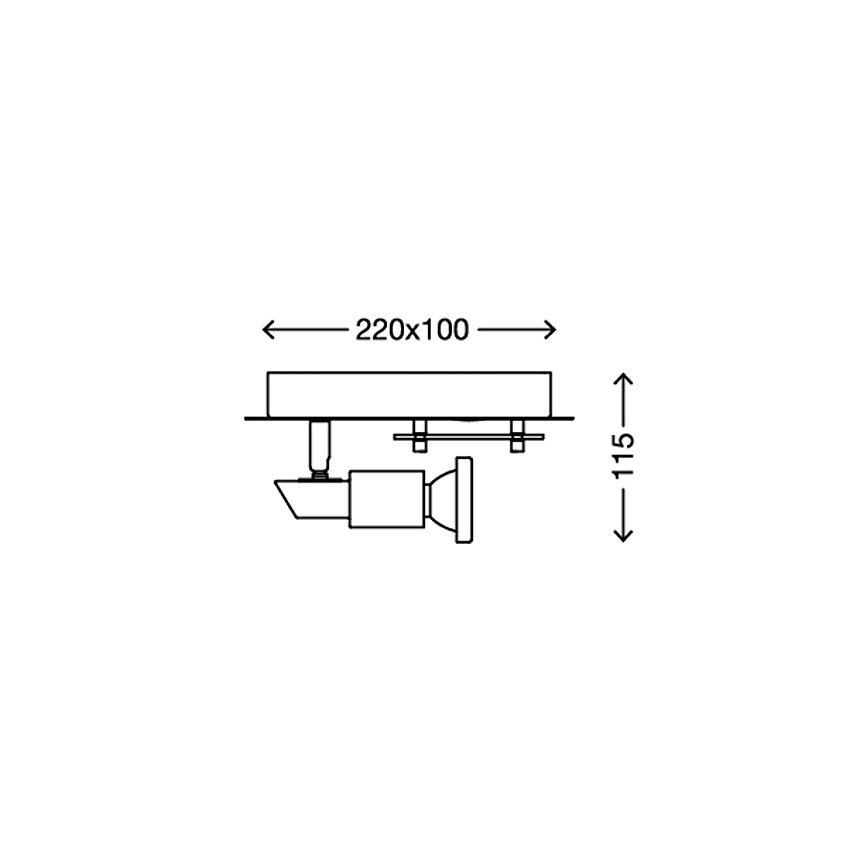 Briloner 2879-022 - LED loftsbelysning COMBINATA 1xGU10/3W + LED/5W/230V