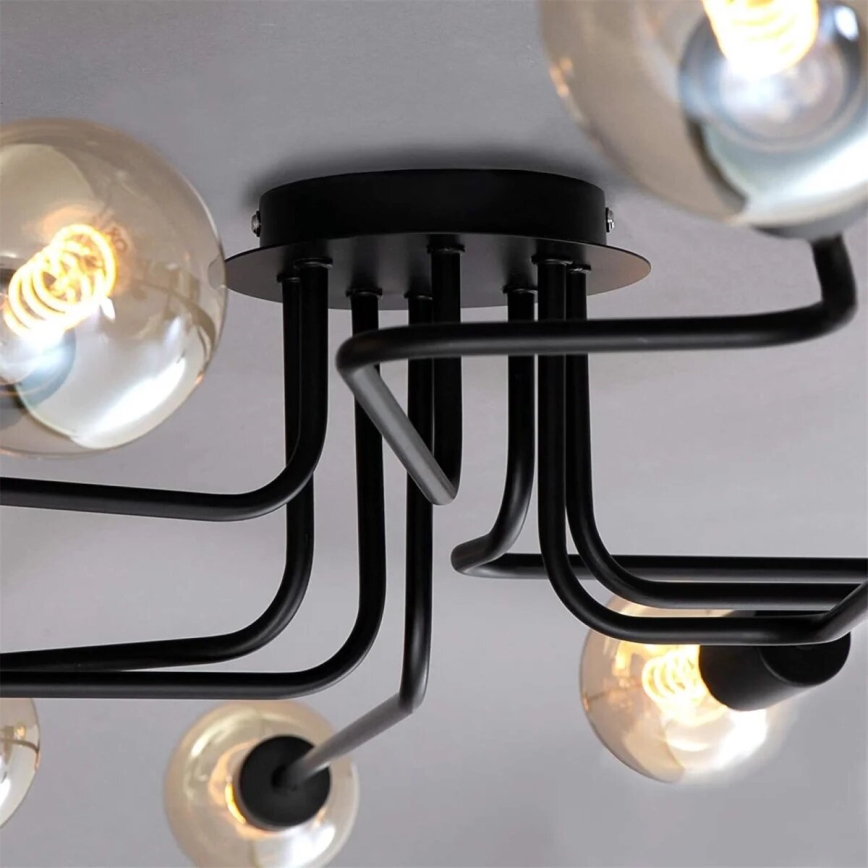 Briloner 2888-085 - Loftlampe FARETTO 8xE27/60W/230V sort