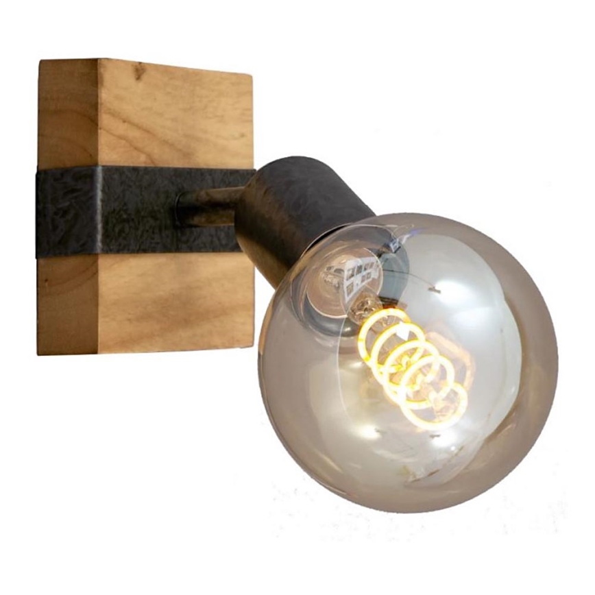 Briloner 2900-011 - Vægspot WOOD BASIC 1xE27/25W/230V