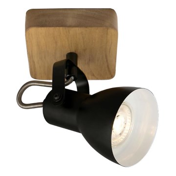 Briloner 2902-015 - Spotlampe SPOT 1xGU10/35W/230V gummitræ