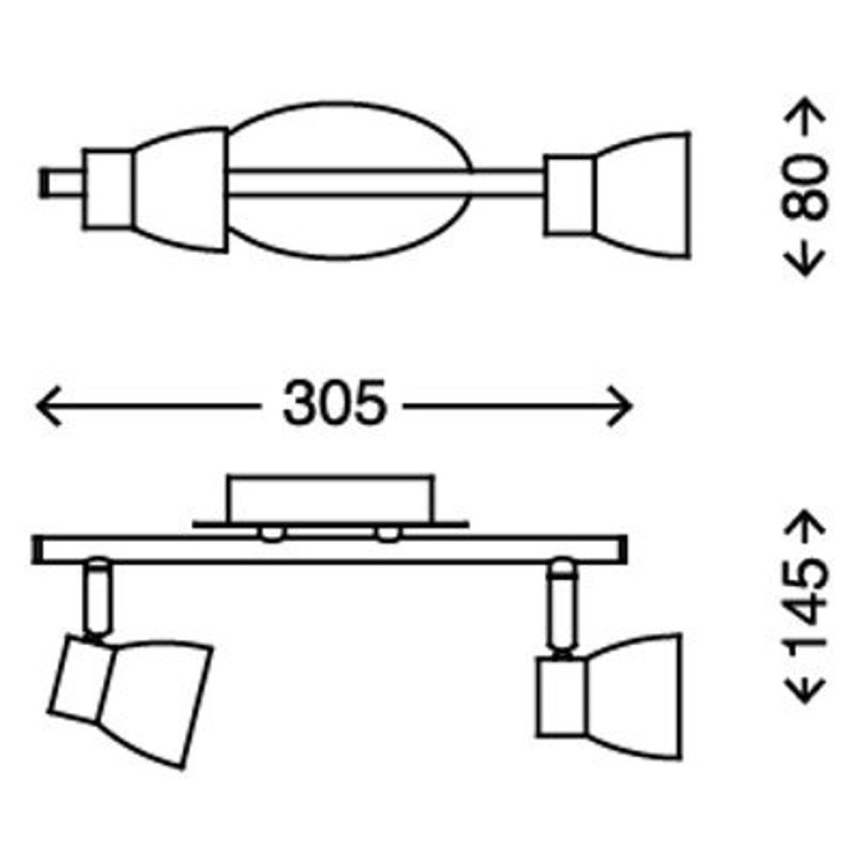 Briloner 2914-022 - LED spotlampe 2xGU10/3W/230V 3000K