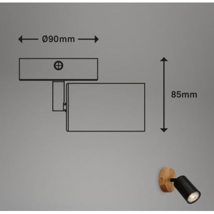 Briloner 2922-015 - Vægspot SPOT 1xGU10/9W/230V