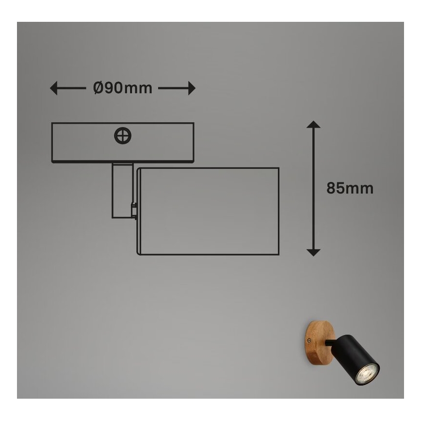 Briloner 2922-015 - Vægspot SPOT 1xGU10/9W/230V