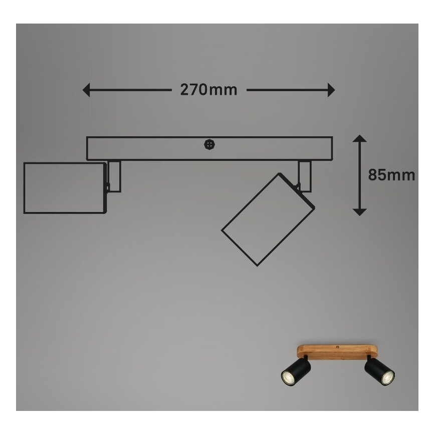 Briloner 2922-025 - Spotlampe SPOT 2xGU10/9W/230V