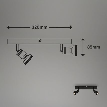 Briloner 2926-025 - LED-spot 2xGU10/4,9W/230V