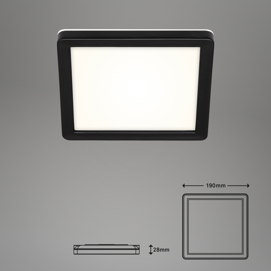 Briloner 3010-015 - LED loftlampe LED/8W/230V 19x19 cm sort IP44