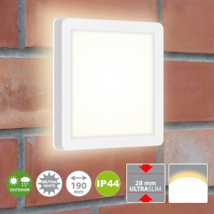 Briloner 3010-016 - LED loftlampe LED/8W/230V 19x19 cm hvid IP44