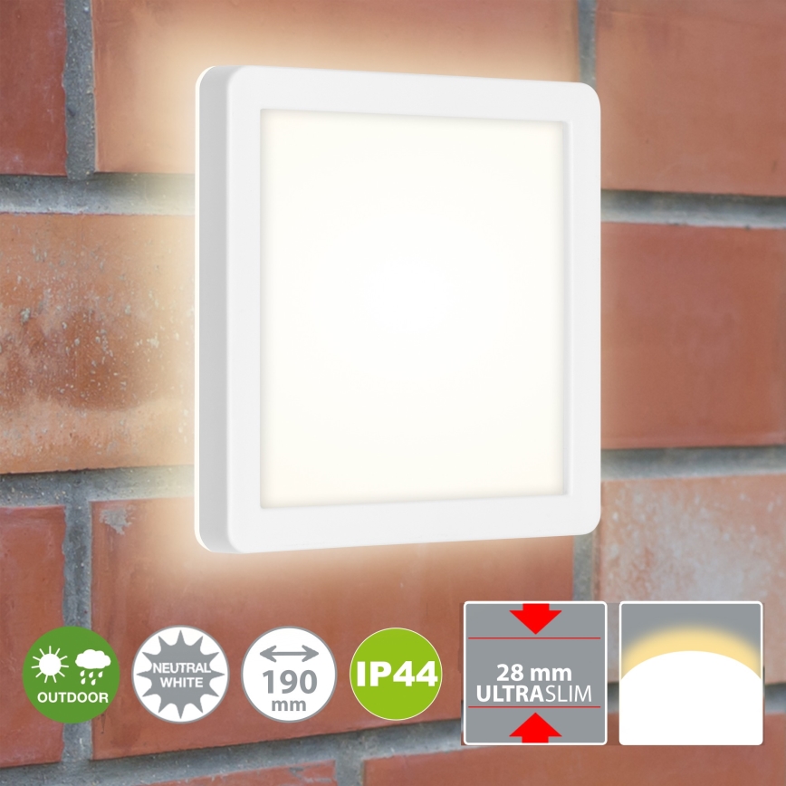 Briloner 3010-016 - LED loftlampe LED/8W/230V 19x19 cm hvid IP44