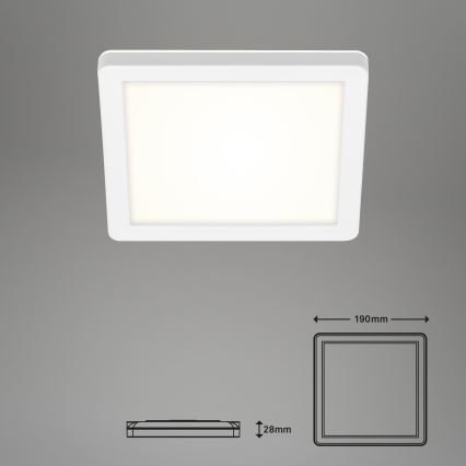 Briloner 3010-016 - LED loftlampe LED/8W/230V 19x19 cm hvid IP44