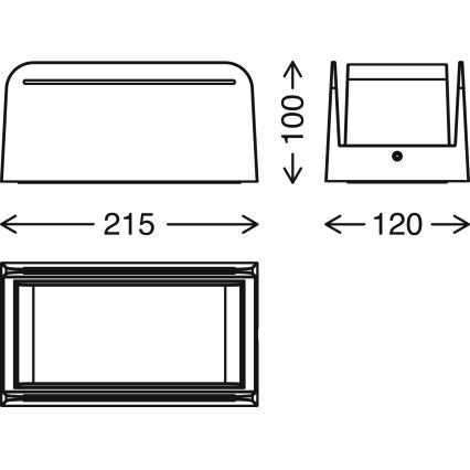 Briloner 3016-015 - Udendørs væglampe BOKS 1xE27/12W/230V IP44