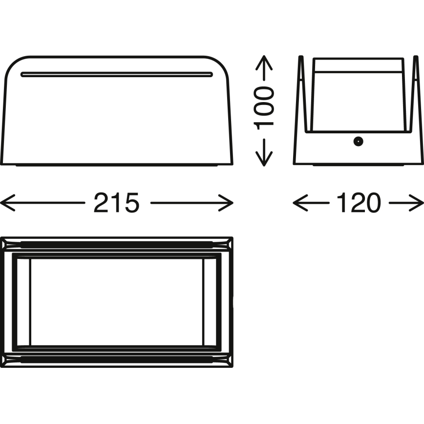 Briloner 3016-015 - Udendørs væglampe BOKS 1xE27/12W/230V IP44