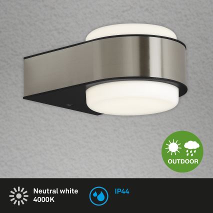Briloner 3035-012- Udendørs LED væglampe HANAU LED/6,5W/230V IP44 mat krom
