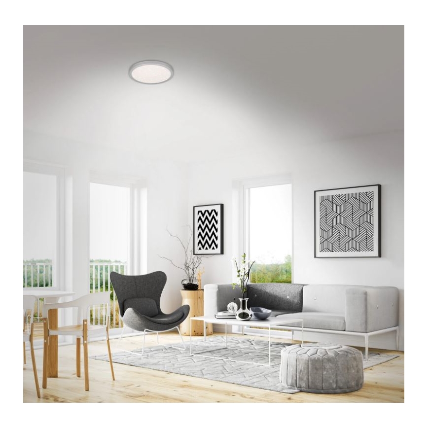 Briloner 3048-014 - LED loftlampe RUNA LED/18W/230V sølvfarvet