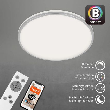 Briloner 3065-014 - LED-dæmpbar loftlampe IVY, 42 W, 230 V, Wi-Fi (Tuya), Ø 49 cm + fjernbetjening