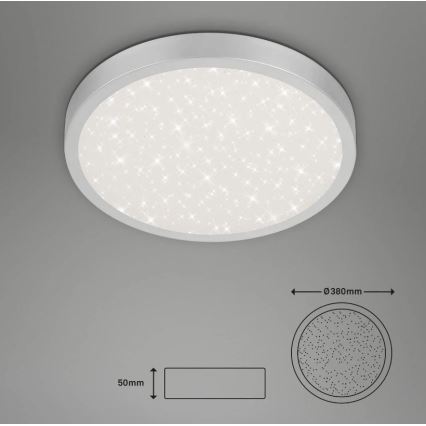 Briloner 3071-014 - LED loftlampe RUNA LED/24W/230V sølvfarvet