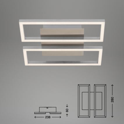 Briloner 3107-012 - LED loftlampe dæmpbar FRAME 2xLED/7,25W/230V