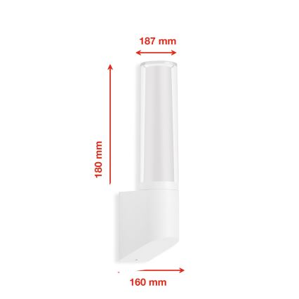 Briloner 311306TF - Udendørs LED væglampe LED/8W/230V 4000K IP44 hvid