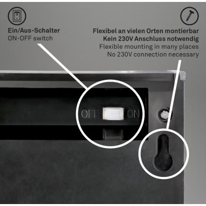 Briloner 3133015 - Soldrevet LED væglampe LED/2W/3,7V IP44 3000K