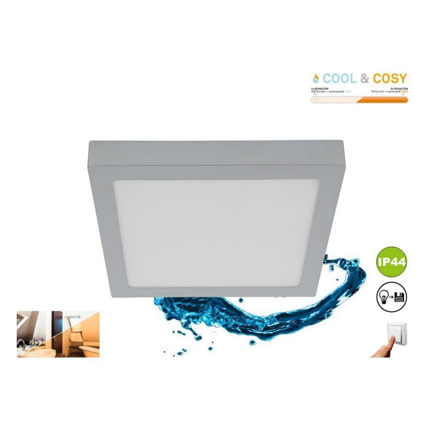 Briloner 3142-018 - LED loftlampe til badeværelse COOL&COSY LED/21W/230V 2700/4000K IP44