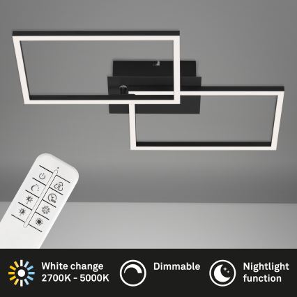 Briloner 3149-018 - LED loftlampe dæmpbar FRAME 2xLED/15W/230V + fjernbetjening