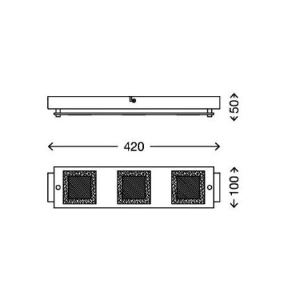 Briloner 3153-038 - LED loftsbelysning PLAZA 3xLED/5W/230V