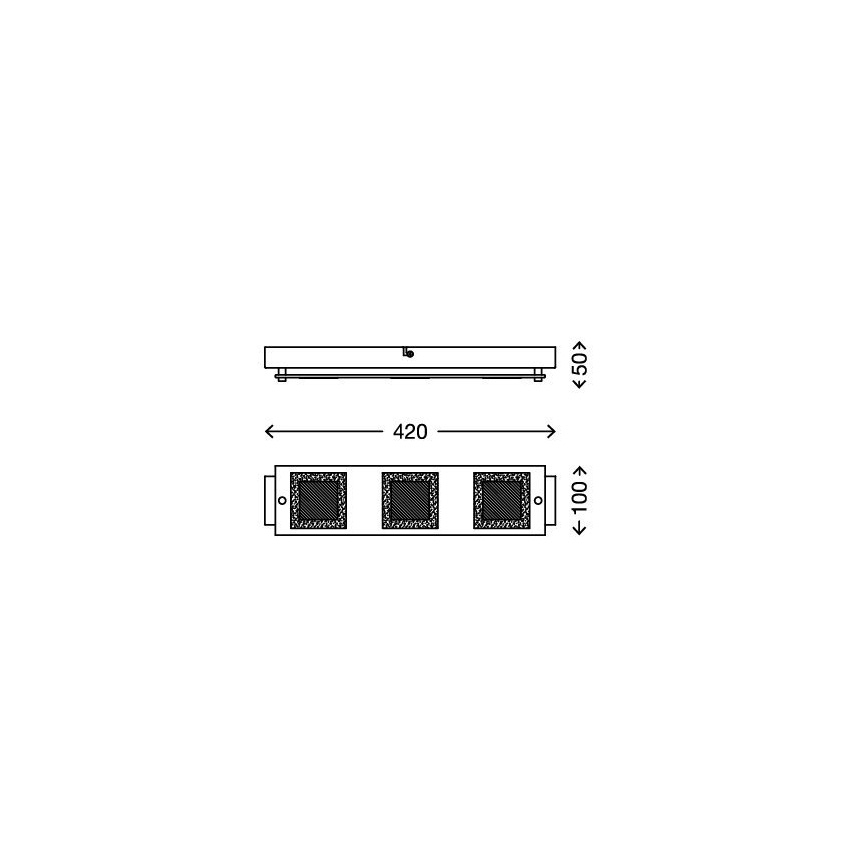 Briloner 3153-038 - LED loftsbelysning PLAZA 3xLED/5W/230V