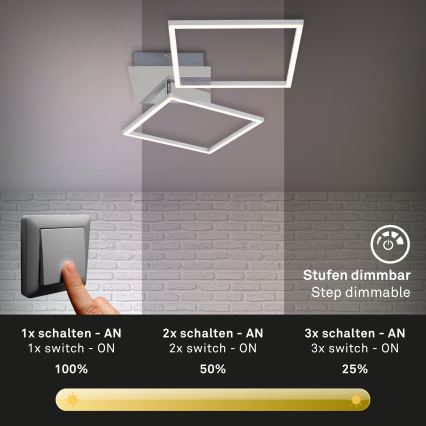 Briloner 3182-018 - LED loftlampe dæmpbar FRAME 2xLED/15,5W/230V