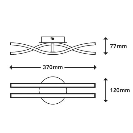 Briloner 3194-029 - LED loftlampe GO 2xLED/6W/230V