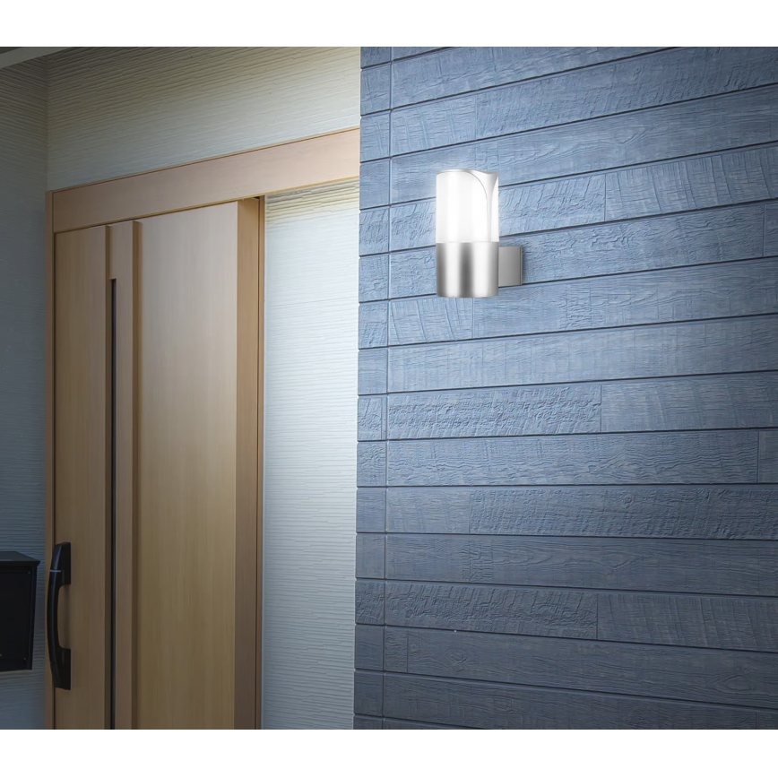 Briloner 320304TF - Udendørs væglampe 1xE27/12W/230V IP44 sølvfarvet