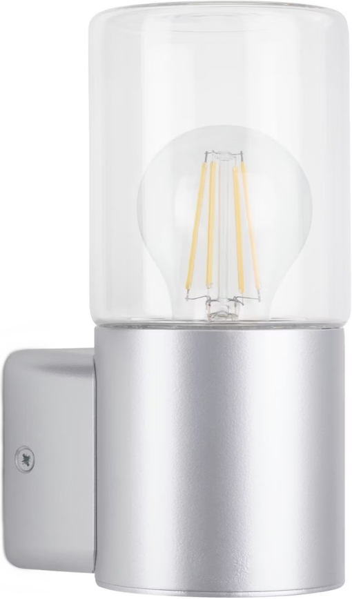 Briloner 320504TF - Udendørs væglampe 1xE27/12W/230V IP44 sølvfarvet