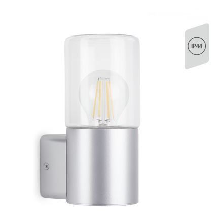 Briloner 320504TF - Udendørs væglampe 1xE27/12W/230V IP44 sølvfarvet