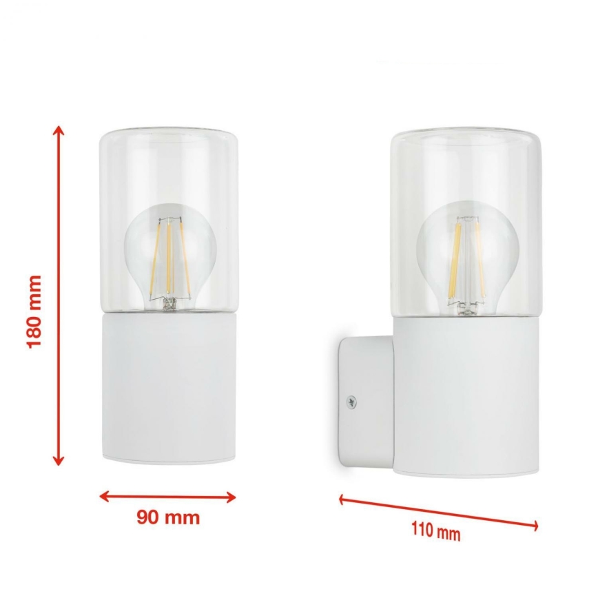 Briloner 320506TF - Udendørs væglampe 1xE27/12W/230V IP44 hvid