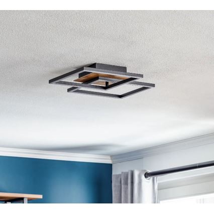 Briloner 3210-014 - LED loftlampe dæmpbar FRAME 2xLED/11W/230V brun