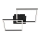 Briloner 3210-015 - LED loftlampe dæmpbar FRAME 2xLED/11W/230V sort